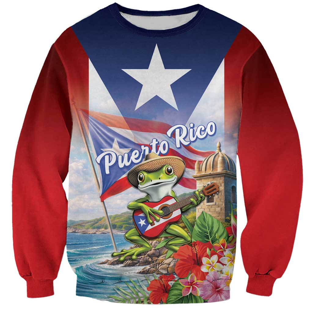 Puerto Rico Coqui Frog Sweatshirt Happy Emancipation Day