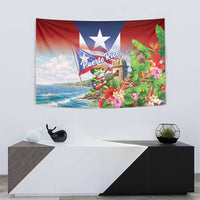 Puerto Rico Coqui Frog Tapestry Happy Emancipation Day