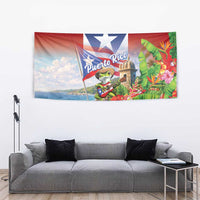 Puerto Rico Coqui Frog Tapestry Happy Emancipation Day