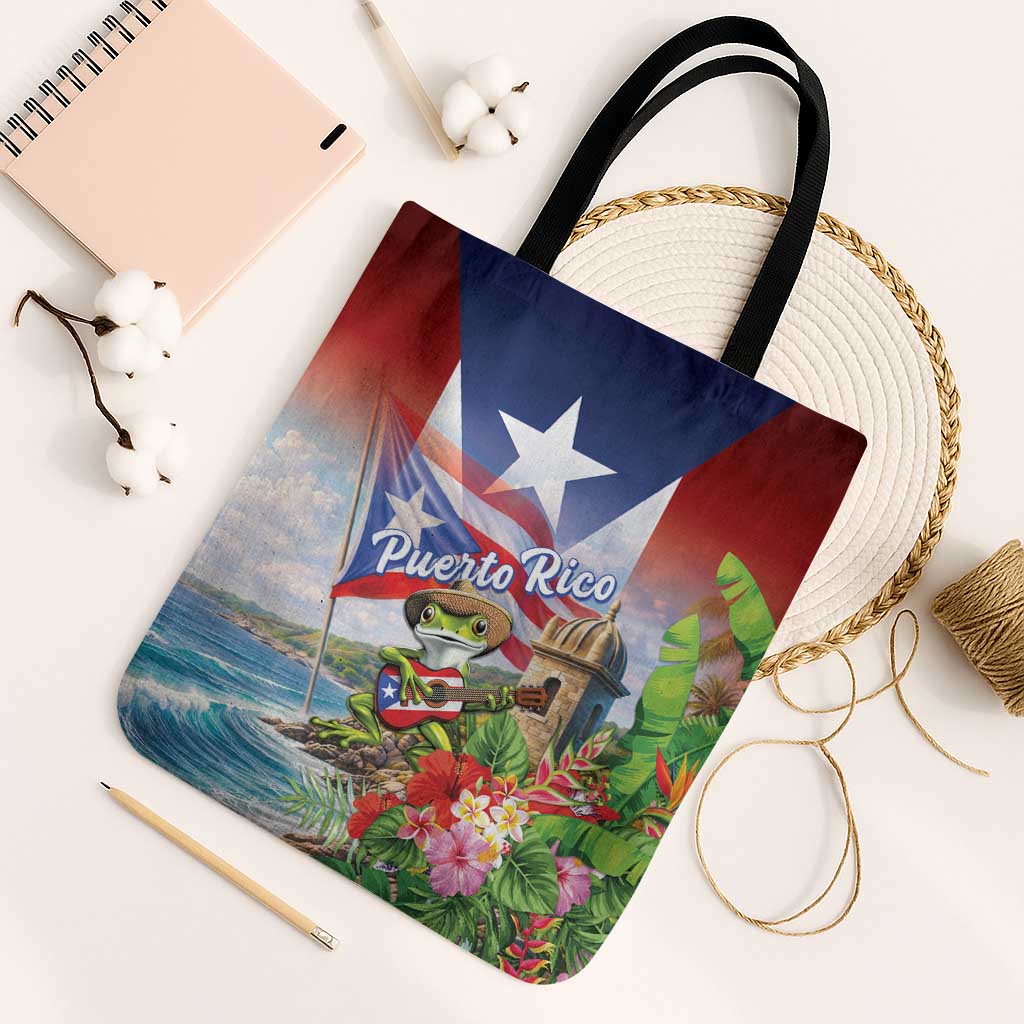 Puerto Rico Coqui Frog Tote Bag Happy Emancipation Day