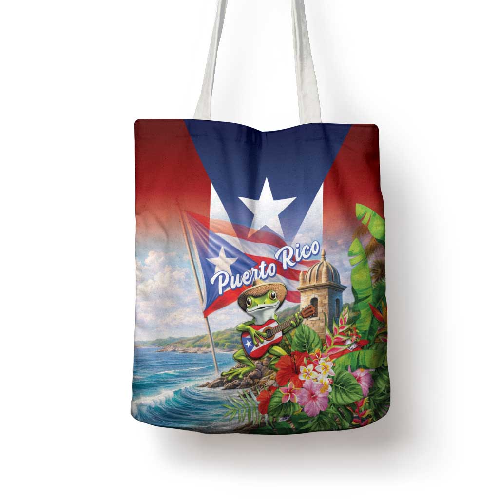 Puerto Rico Coqui Frog Tote Bag Happy Emancipation Day