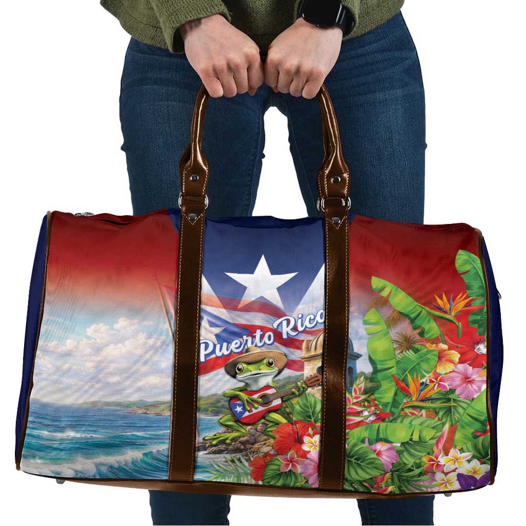 Puerto Rico Coqui Frog Travel Bag Happy Emancipation Day