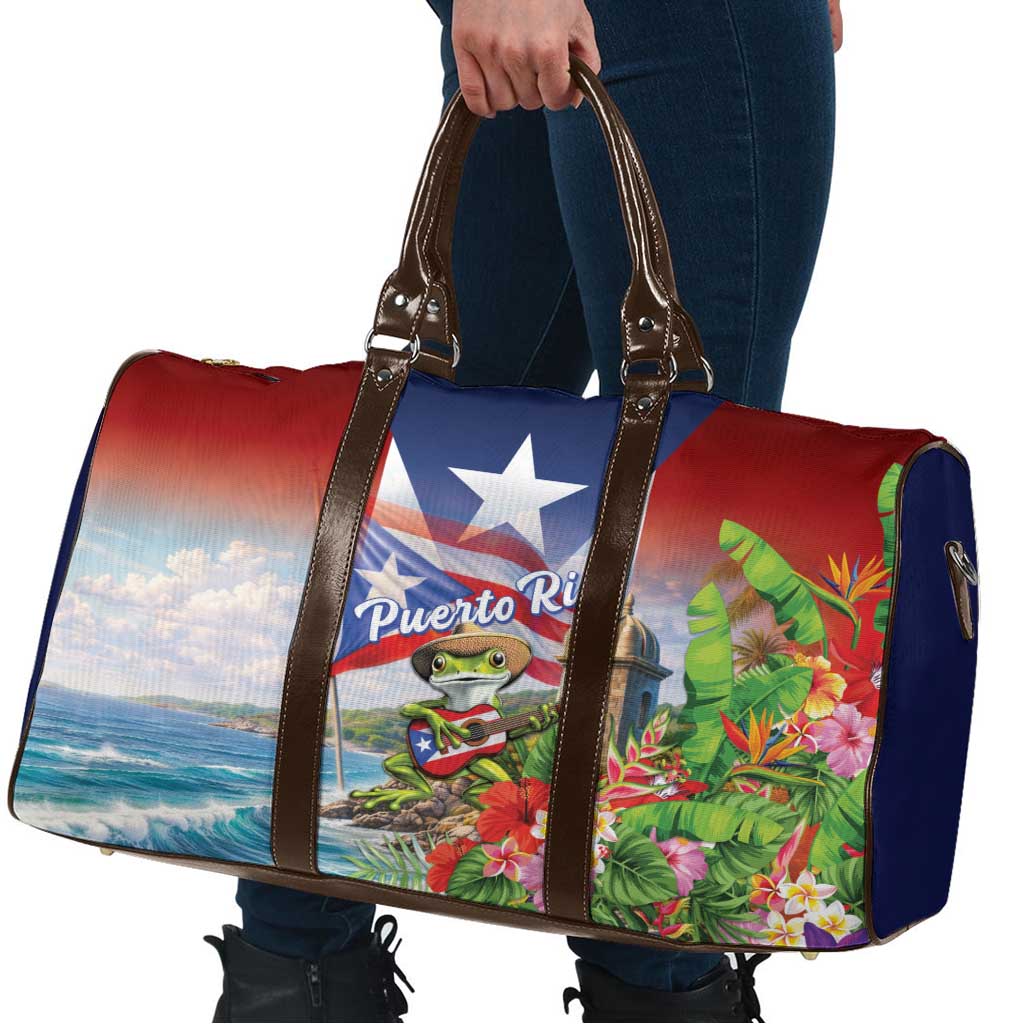 Puerto Rico Coqui Frog Travel Bag Happy Emancipation Day