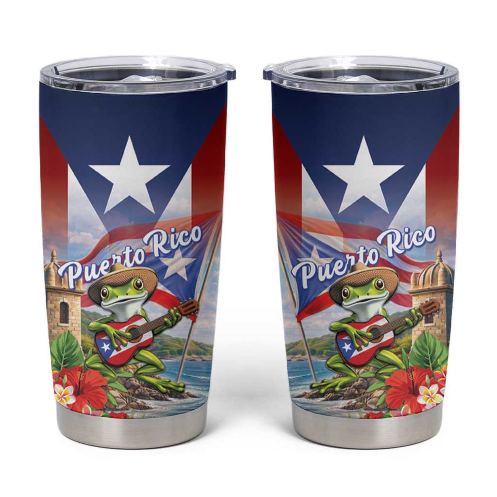Puerto Rico Coqui Frog Tumbler Cup Happy Emancipation Day