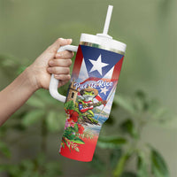 Puerto Rico Coqui Frog Tumbler With Handle Happy Emancipation Day
