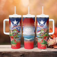 Puerto Rico Coqui Frog Tumbler With Handle Happy Emancipation Day