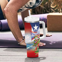 Puerto Rico Coqui Frog Tumbler With Handle Happy Emancipation Day