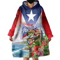 Puerto Rico Coqui Frog Wearable Blanket Hoodie Happy Emancipation Day