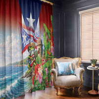 Puerto Rico Coqui Frog Window Curtain Happy Emancipation Day