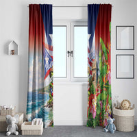 Puerto Rico Coqui Frog Window Curtain Happy Emancipation Day