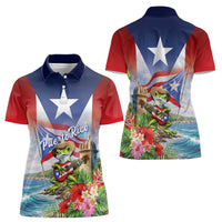 Puerto Rico Coqui Frog Women Polo Shirt Happy Emancipation Day