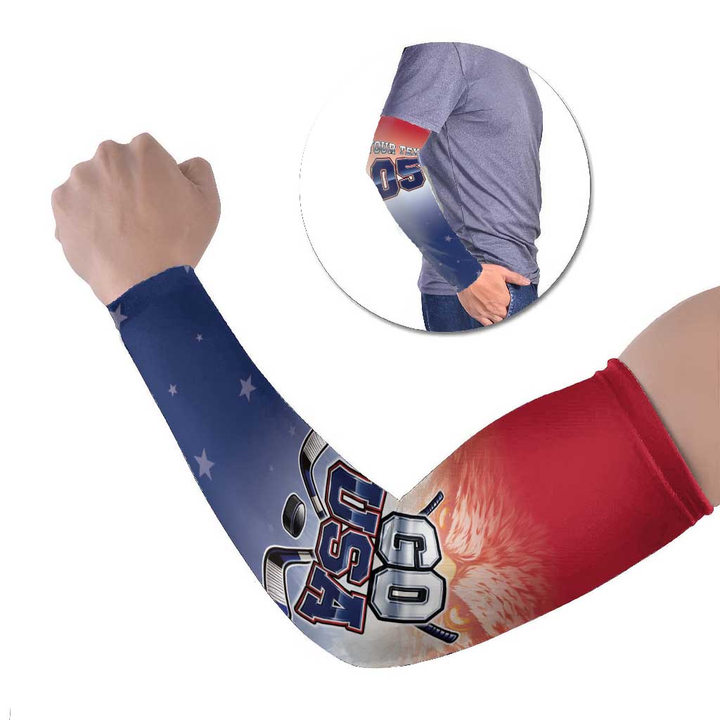 Custom USA Ice Hockey Team Arm Sleeves Go USA Unique Style