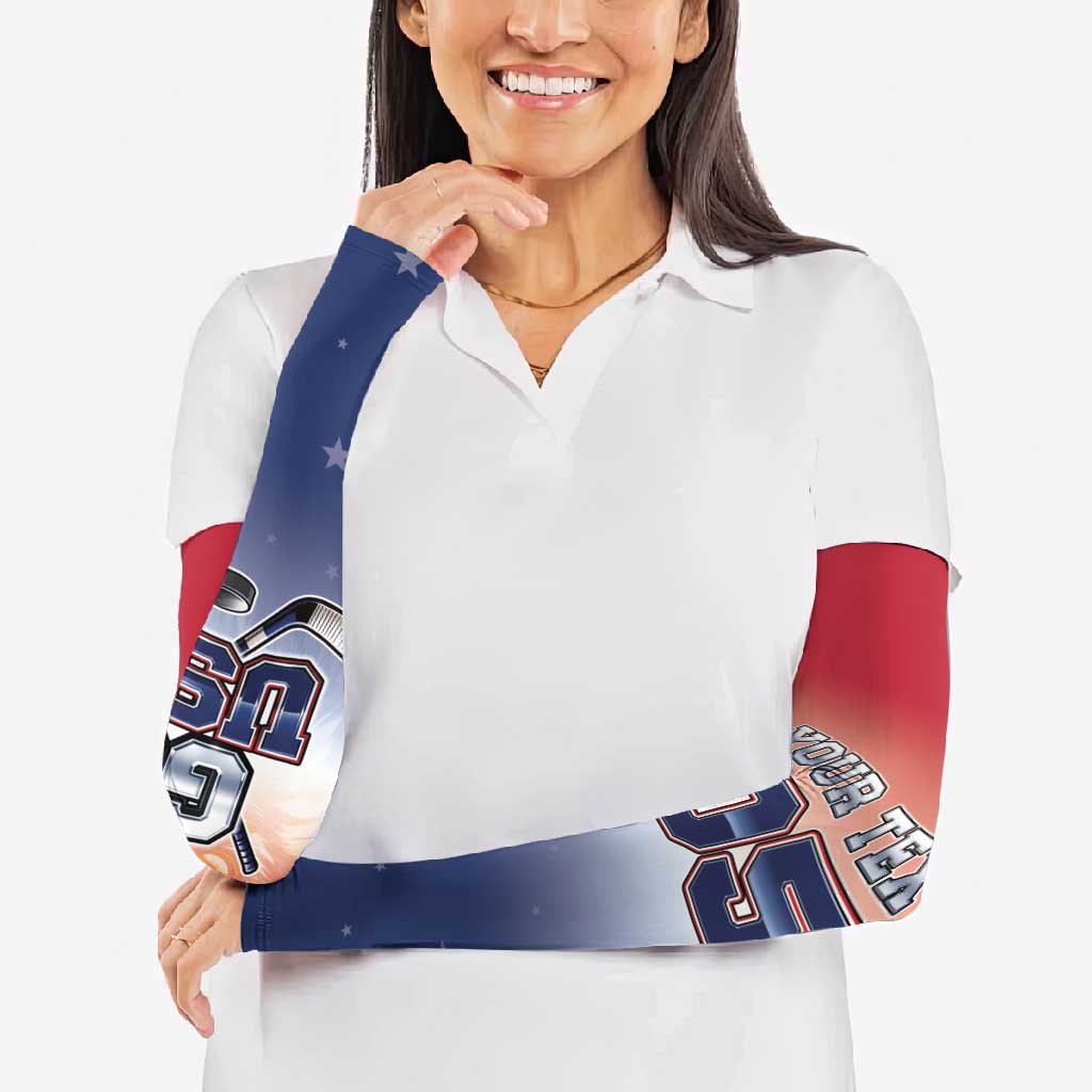 Custom USA Ice Hockey Team Arm Sleeves Go USA Unique Style