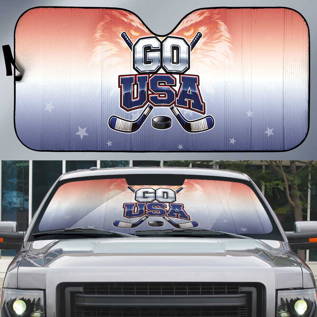 USA Ice Hockey Team Auto Sun Shade Go USA Unique Style