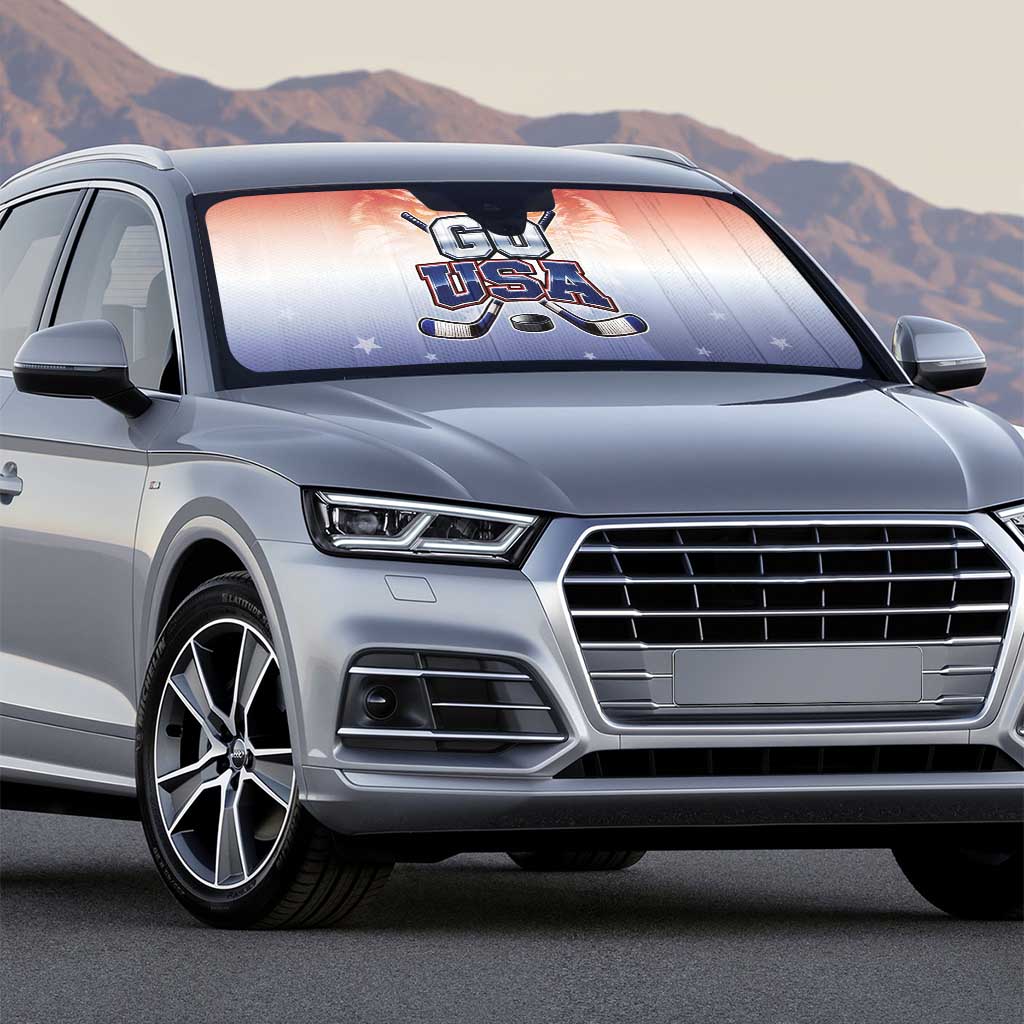 USA Ice Hockey Team Auto Sun Shade Go USA Unique Style