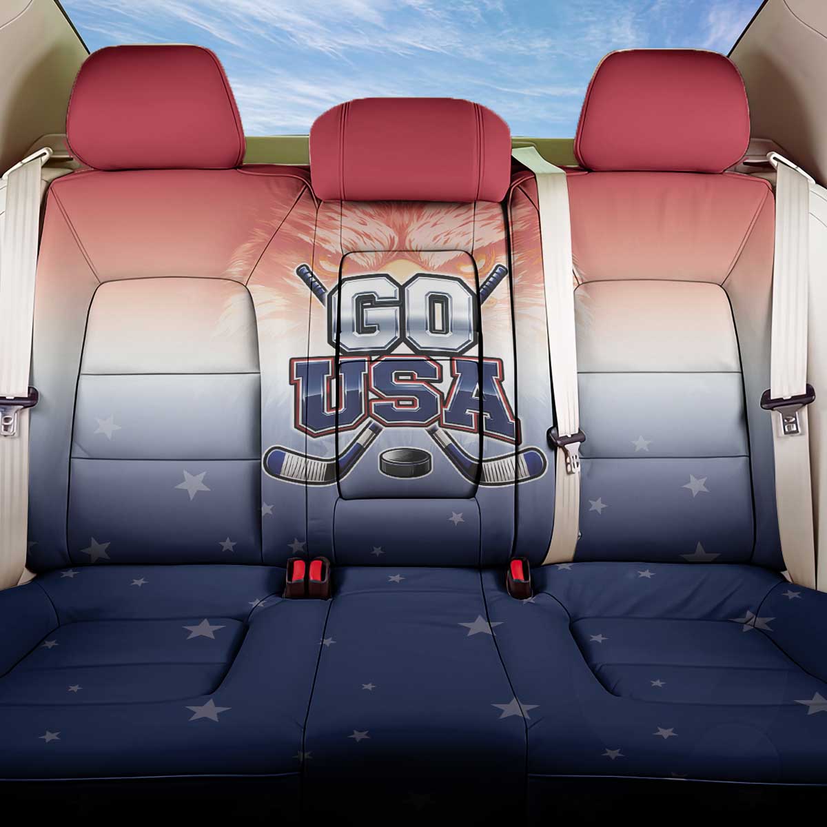 USA Ice Hockey Team Back Car Seat Cover Go USA Unique Style