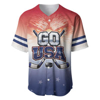 Custom USA Ice Hockey Team Baseball Jersey Go USA Unique Style
