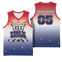 Custom USA Ice Hockey Team Basketball Jersey Go USA Unique Style