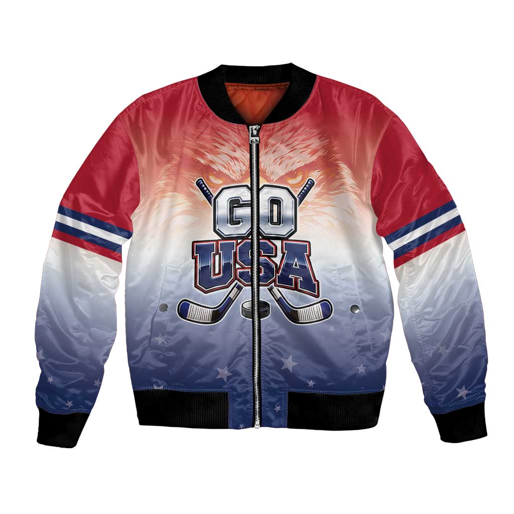 Custom USA Ice Hockey Team Bomber Jacket Go USA Unique Style