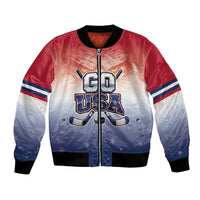 Custom USA Ice Hockey Team Bomber Jacket Go USA Unique Style