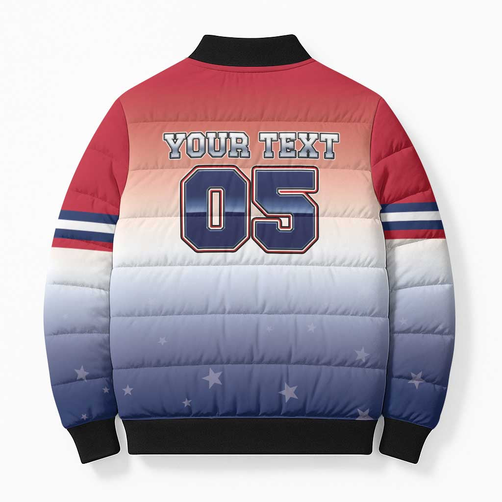 Custom USA Ice Hockey Team Bomber Puffer Jacket Go USA Unique Style