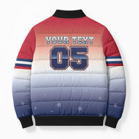 Custom USA Ice Hockey Team Bomber Puffer Jacket Go USA Unique Style
