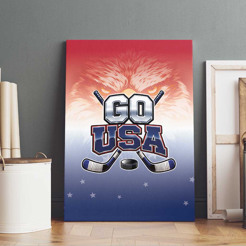 USA Ice Hockey Team Canvas Wall Art Go USA Unique Style