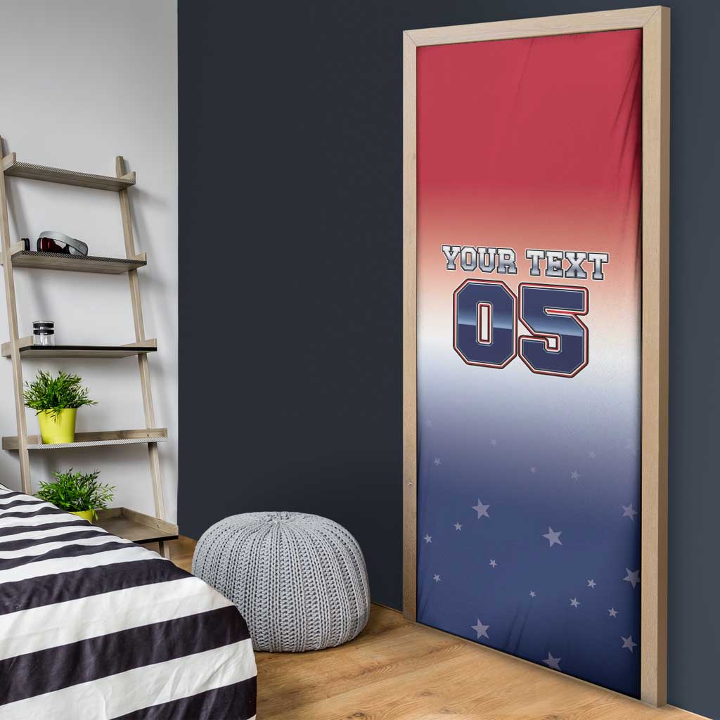 Custom USA Ice Hockey Team Door Cover Go USA Unique Style