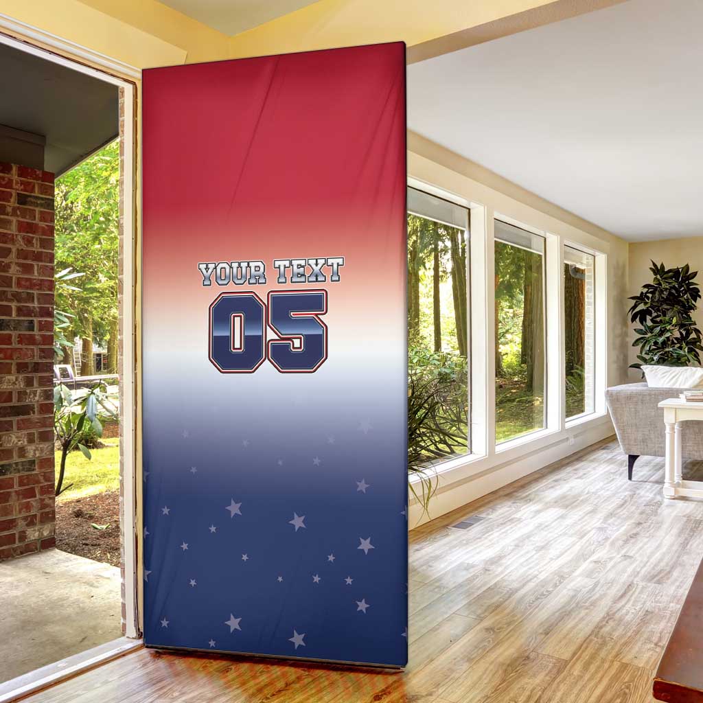 Custom USA Ice Hockey Team Door Cover Go USA Unique Style