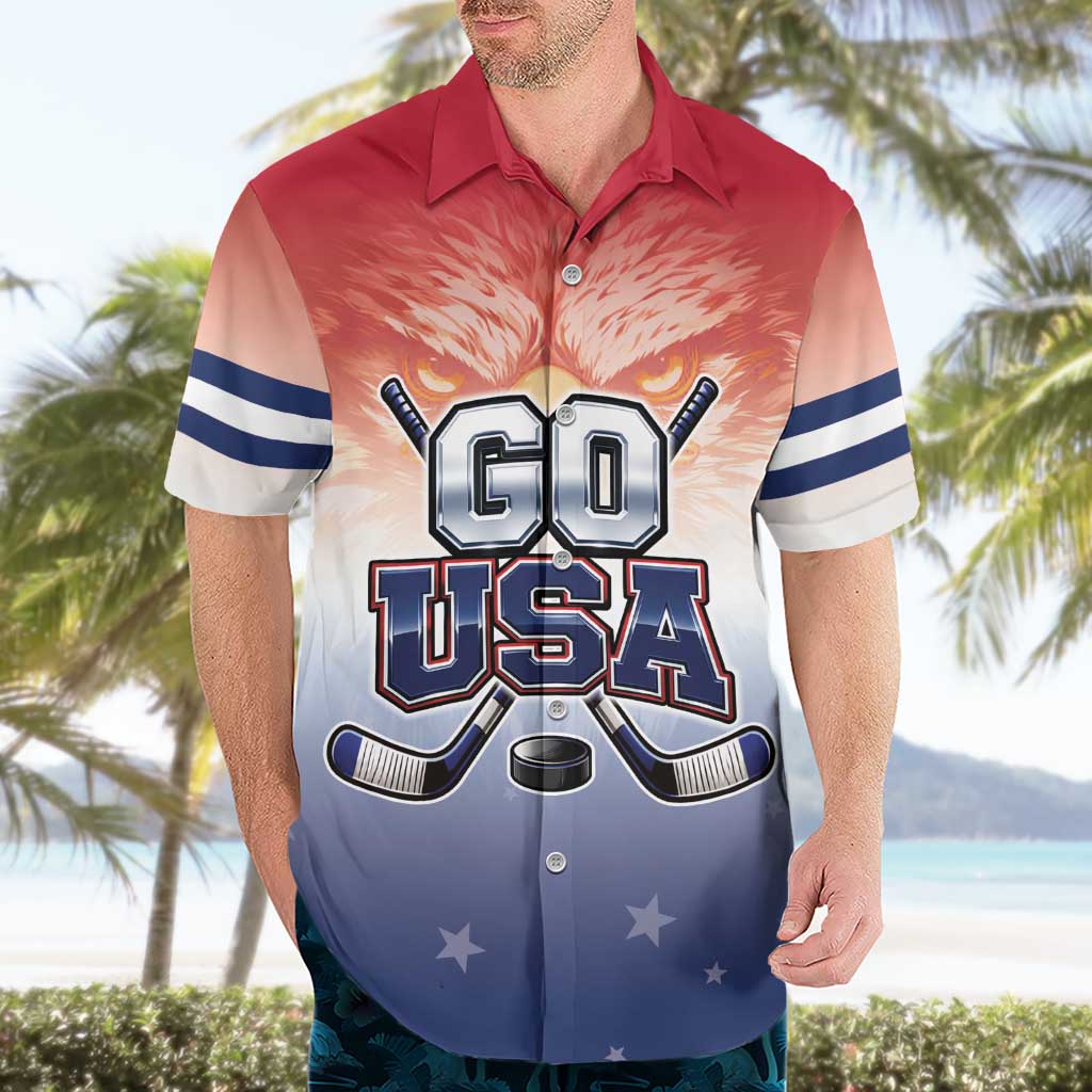 Custom USA Ice Hockey Team Hawaiian Shirt Go USA Unique Style