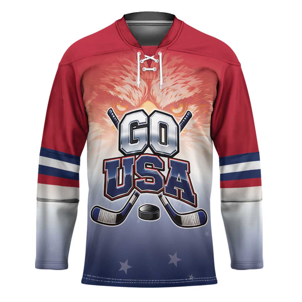 Custom USA Ice Hockey Team Hockey Jersey Go USA Unique Style