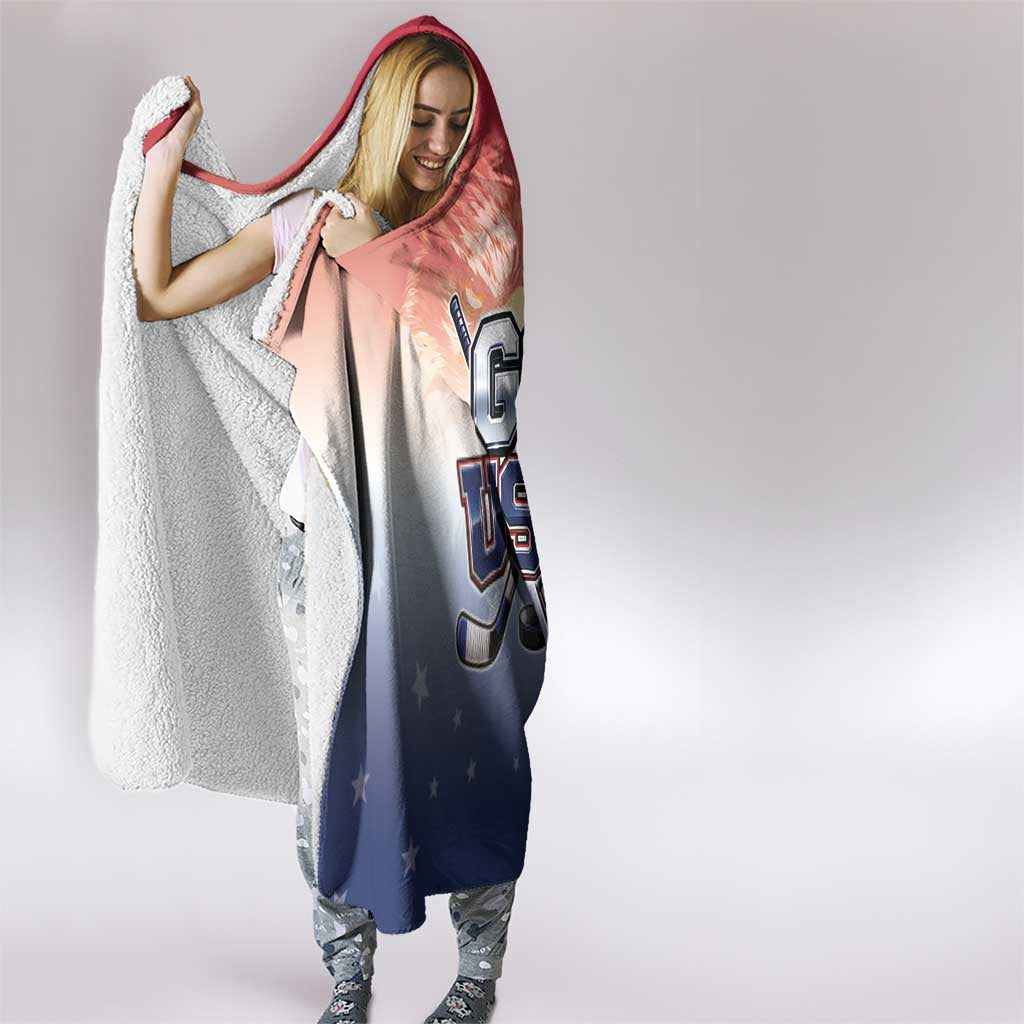 USA Ice Hockey Team Hooded Blanket Go USA Unique Style