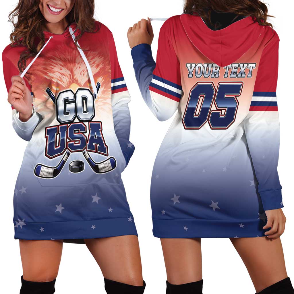 Custom USA Ice Hockey Team Hoodie Dress Go USA Unique Style