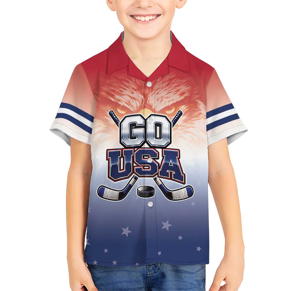 Custom USA Ice Hockey Team Kid Hawaiian Shirt Go USA Unique Style