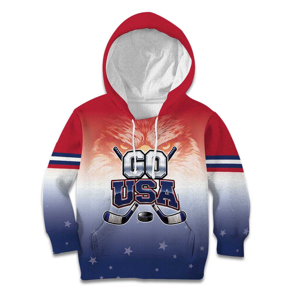Custom USA Ice Hockey Team Kid Hoodie Go USA Unique Style