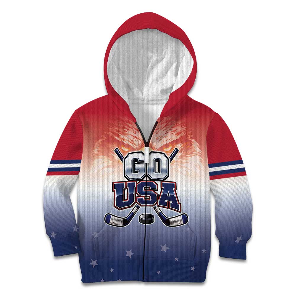 Custom USA Ice Hockey Team Kid Hoodie Go USA Unique Style