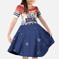 Custom USA Ice Hockey Team Kid Short Sleeve Dress Go USA Unique Style