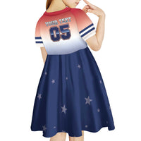 Custom USA Ice Hockey Team Kid Short Sleeve Dress Go USA Unique Style