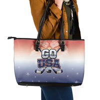 USA Ice Hockey Team Leather Tote Bag Go USA Unique Style