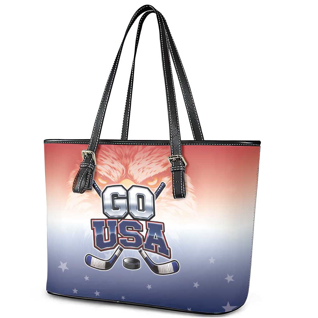 USA Ice Hockey Team Leather Tote Bag Go USA Unique Style