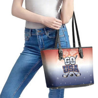 USA Ice Hockey Team Leather Tote Bag Go USA Unique Style