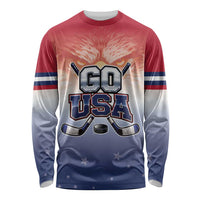 Custom USA Ice Hockey Team Long Sleeve Shirt Go USA Unique Style