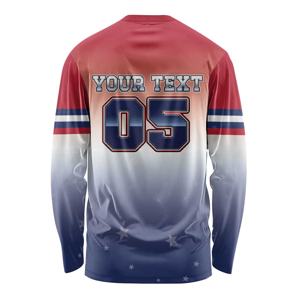Custom USA Ice Hockey Team Long Sleeve Shirt Go USA Unique Style