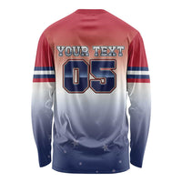 Custom USA Ice Hockey Team Long Sleeve Shirt Go USA Unique Style
