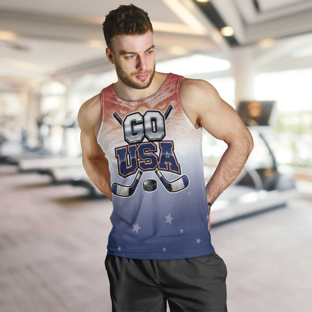 Custom USA Ice Hockey Team Men Tank Top Go USA Unique Style