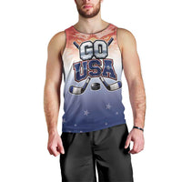 Custom USA Ice Hockey Team Men Tank Top Go USA Unique Style