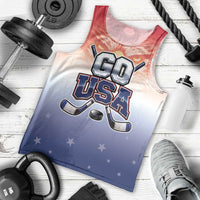 Custom USA Ice Hockey Team Men Tank Top Go USA Unique Style