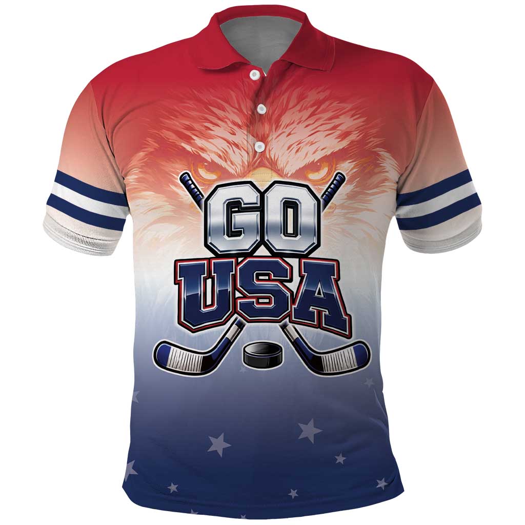 Custom USA Ice Hockey Team Polo Shirt Go USA Unique Style