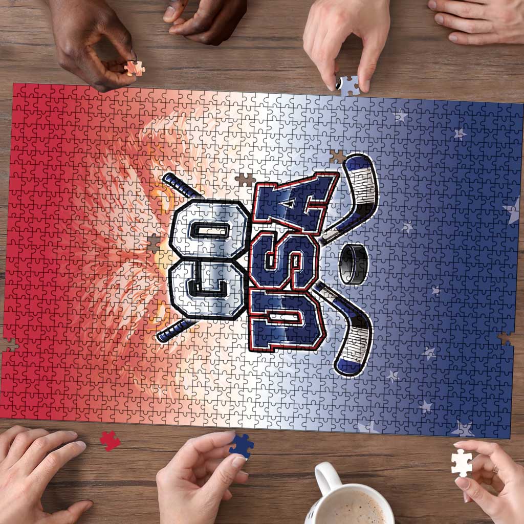 USA Ice Hockey Team Puzzle Go USA Unique Style