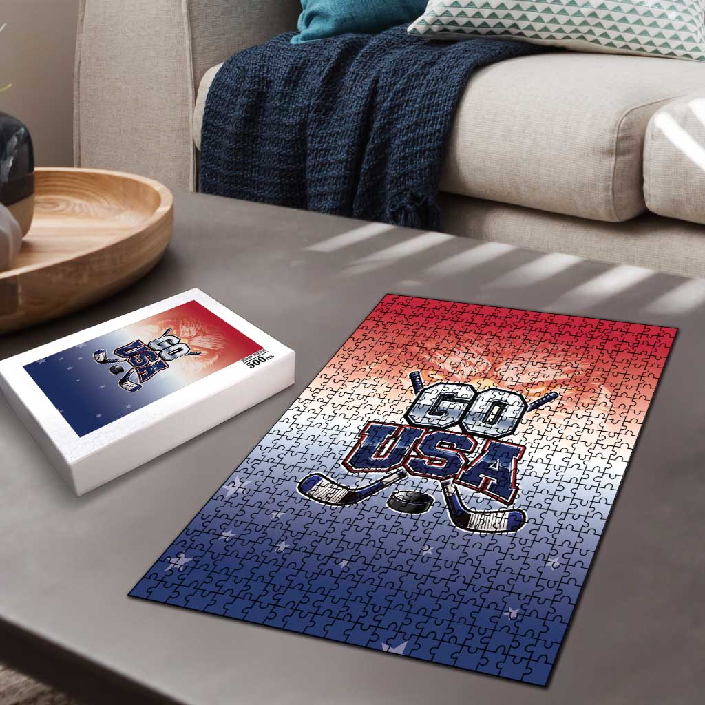 USA Ice Hockey Team Puzzle Go USA Unique Style